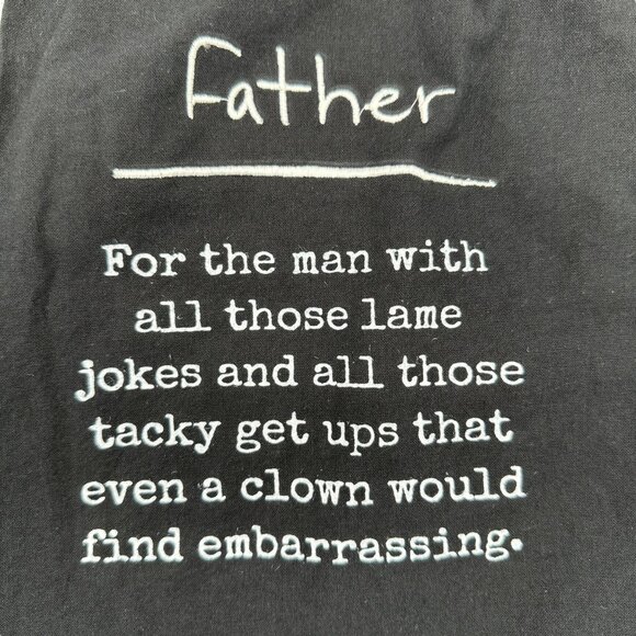 Primitives by Kathy Dish Towel 29 x 29 Black White Father NWT - Picture 2 of 8